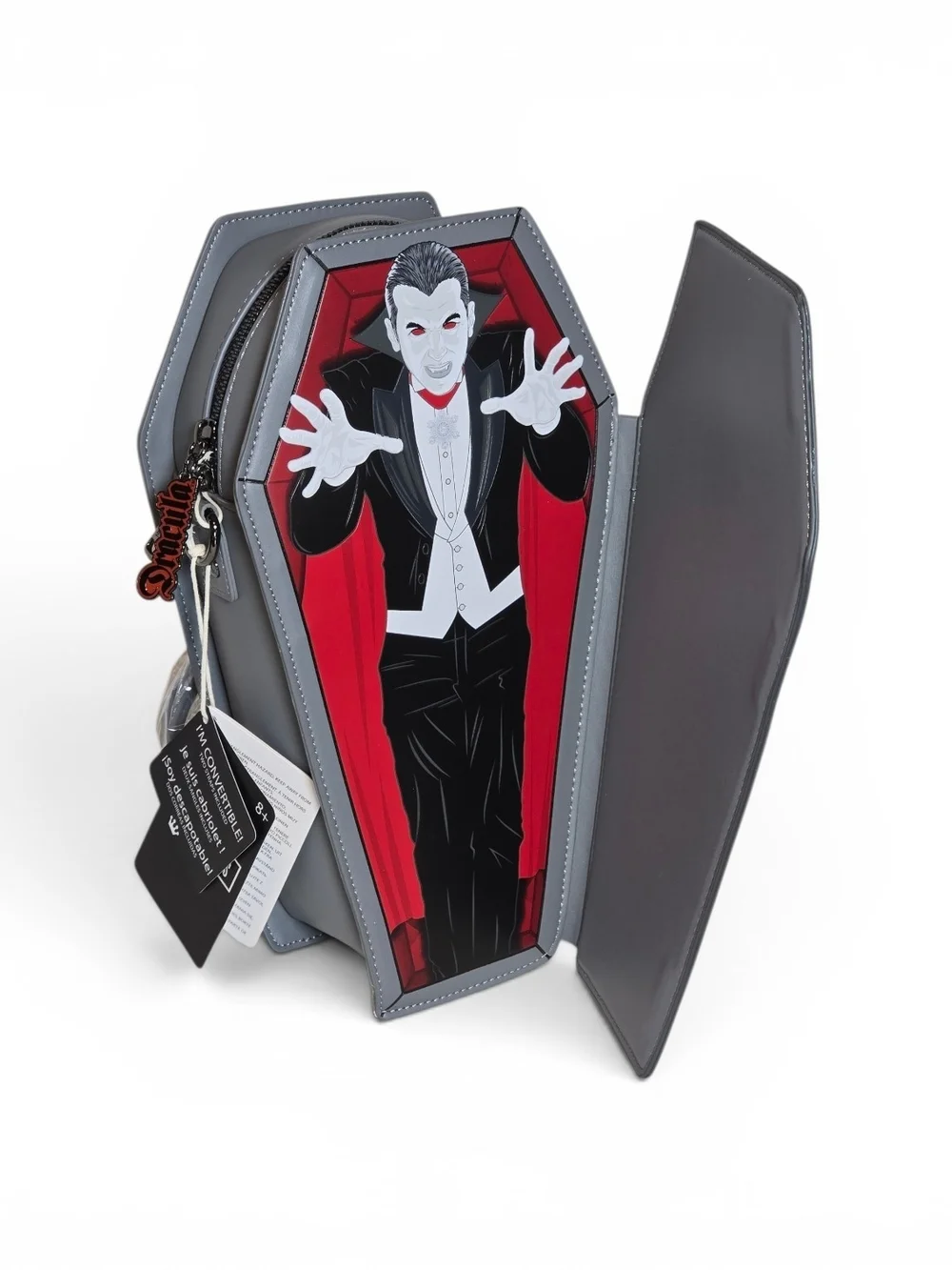 Loungefly Universal Monsters Dracula Coffin Convertible Backpack EE Exclusive NW - Picture 3 of 8